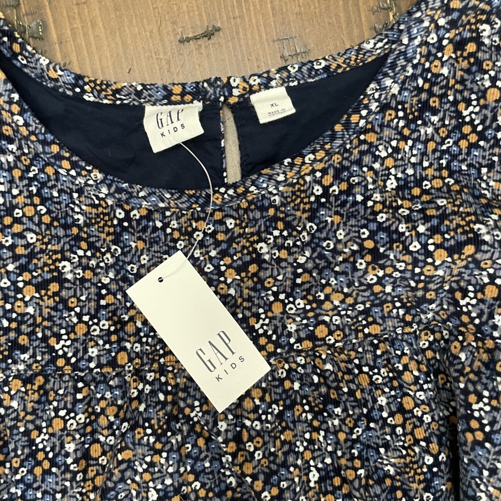 GAP Kids Floral Dress - Blue and Yellow